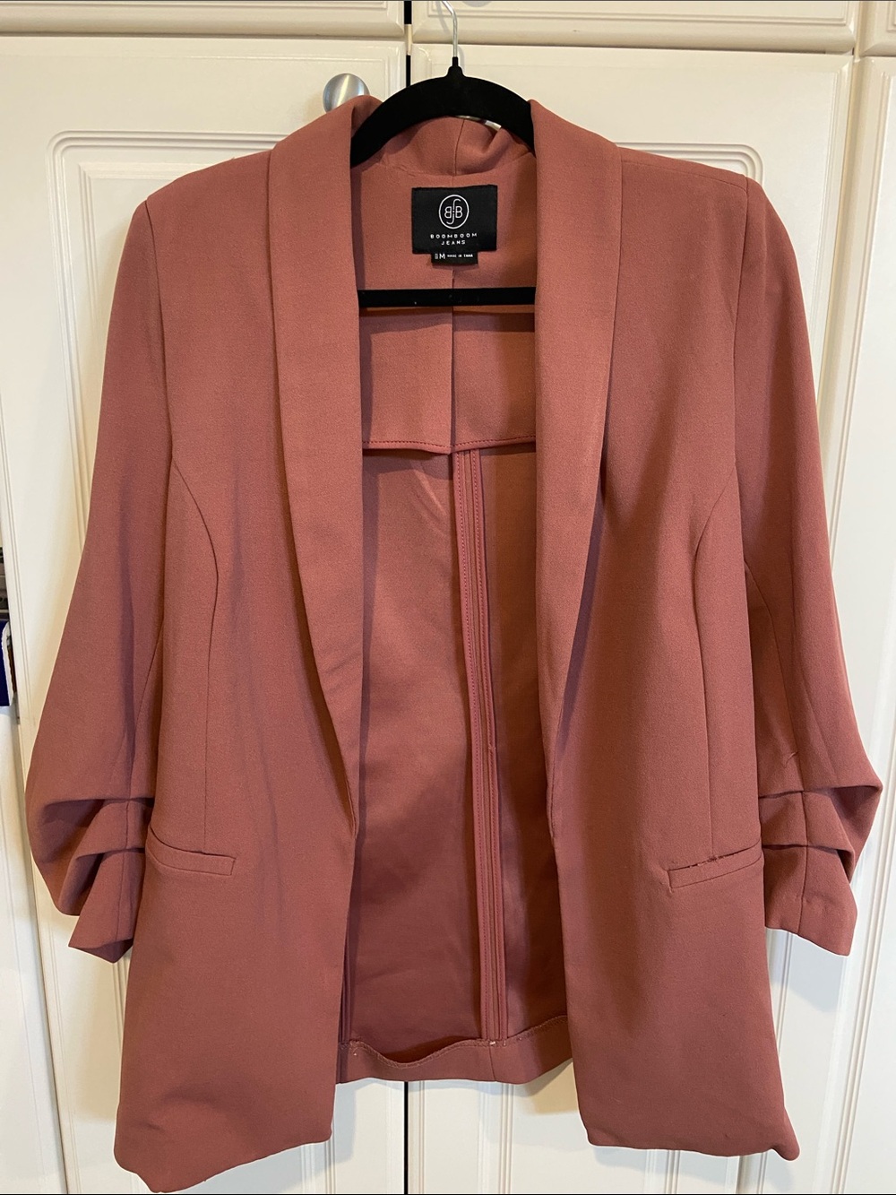 Boom Boom Jeans Mauve Open-Front Blazer